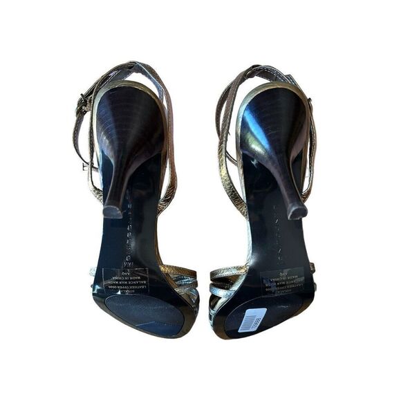 Bandolino -Lala- Bronze Open Toe Leather Pumps With Ankle Steps Women’s Size 10 - Picture 12 of 15